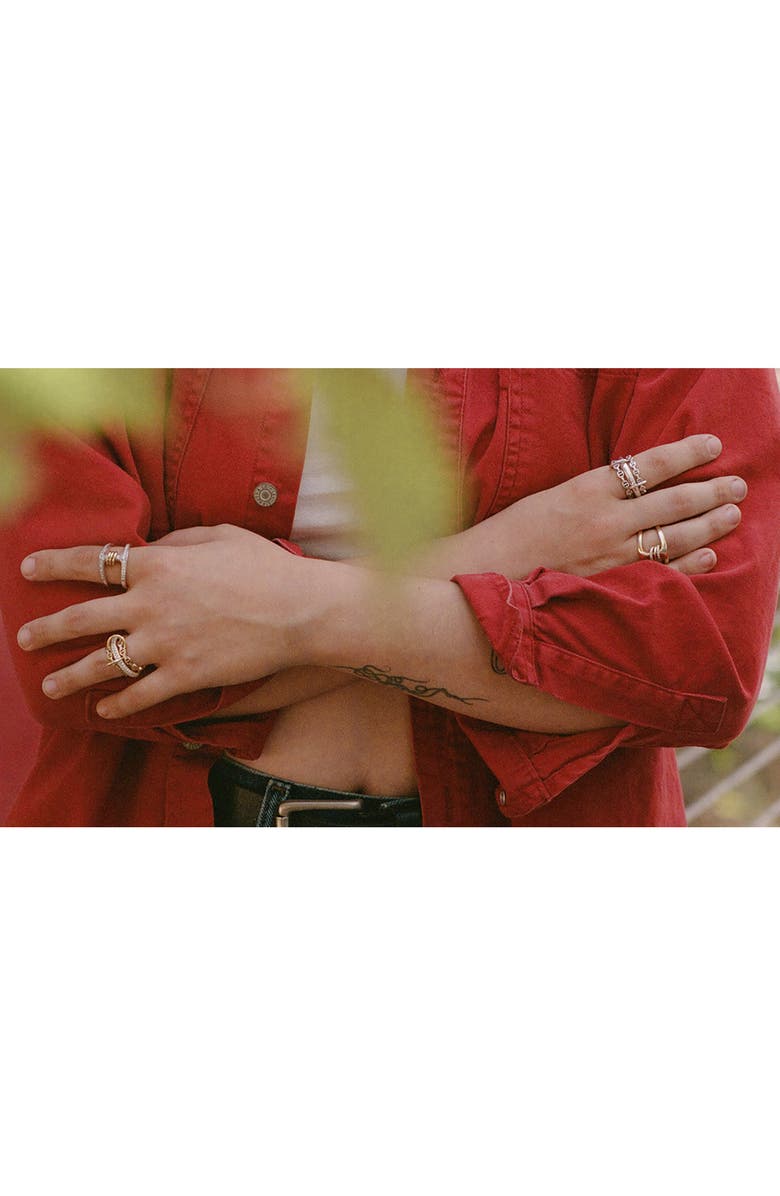 Spinelli Kilcollin Hoorsenbuhs x SK Microdame Pavé Linked Rings, Alternate, color, 