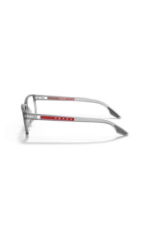 Prada Linea Rossa 55mm Rectangle Optical Glasses In Gray