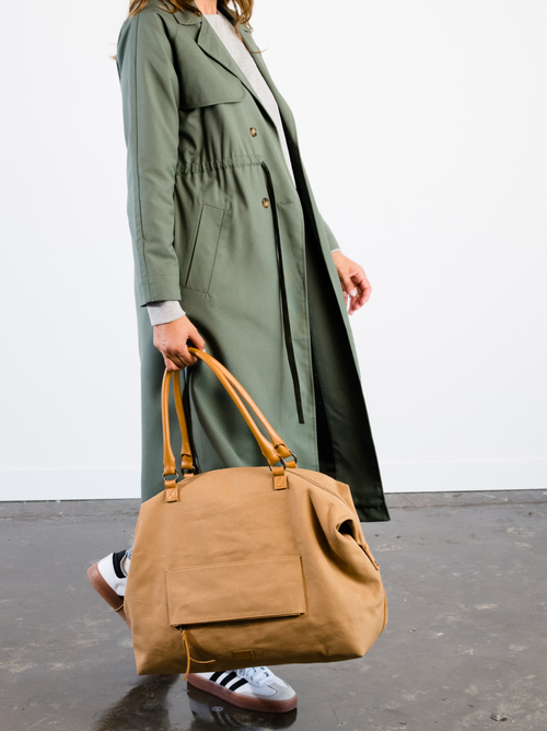 Able Song Carry-on Weekender In Tan