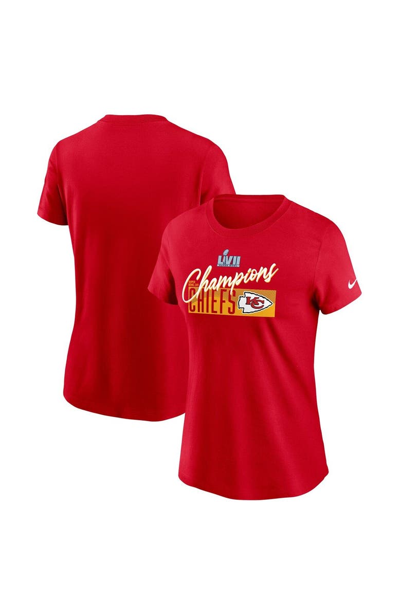 Nike Women's Nike Red Kansas City Chiefs Super Bowl LVII Champions Iconic T-Shirt, Main, color, 
