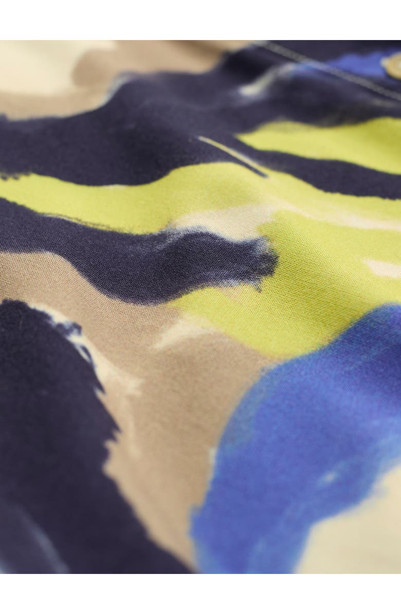 Celtic & Co. Tie Front Midi Dress, Alternate, color, Abstract Brushstroke