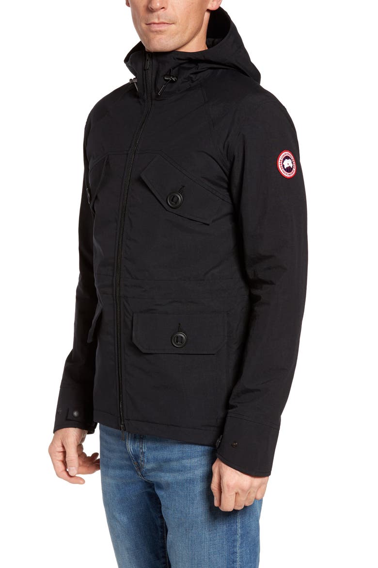 Redstone Slim Fit Hooded Jacket, Main, color, BLACK