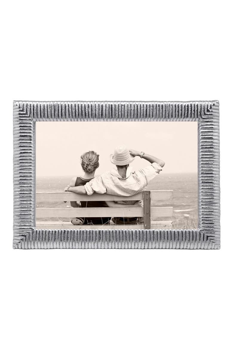 Woven Texture 4 x 6-Inch Picture Frame, Main, color, SILVER
