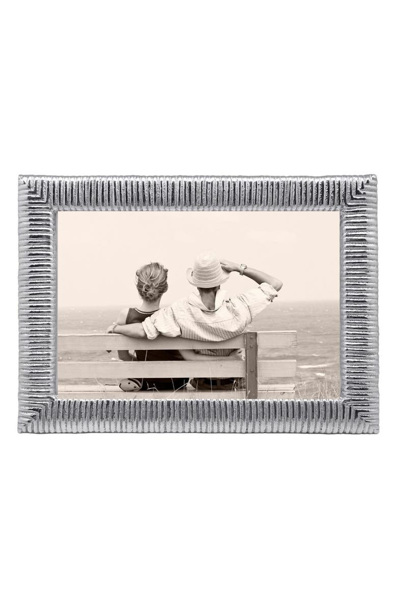 Mariposa Woven Texture 4 x 6-Inch Picture Frame, Main, color, Silver