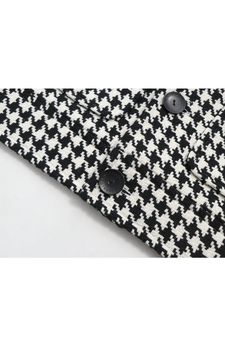 SAINT PERRY Houndstooth Boxy Fit Jacket, Alternate, color, Black & White