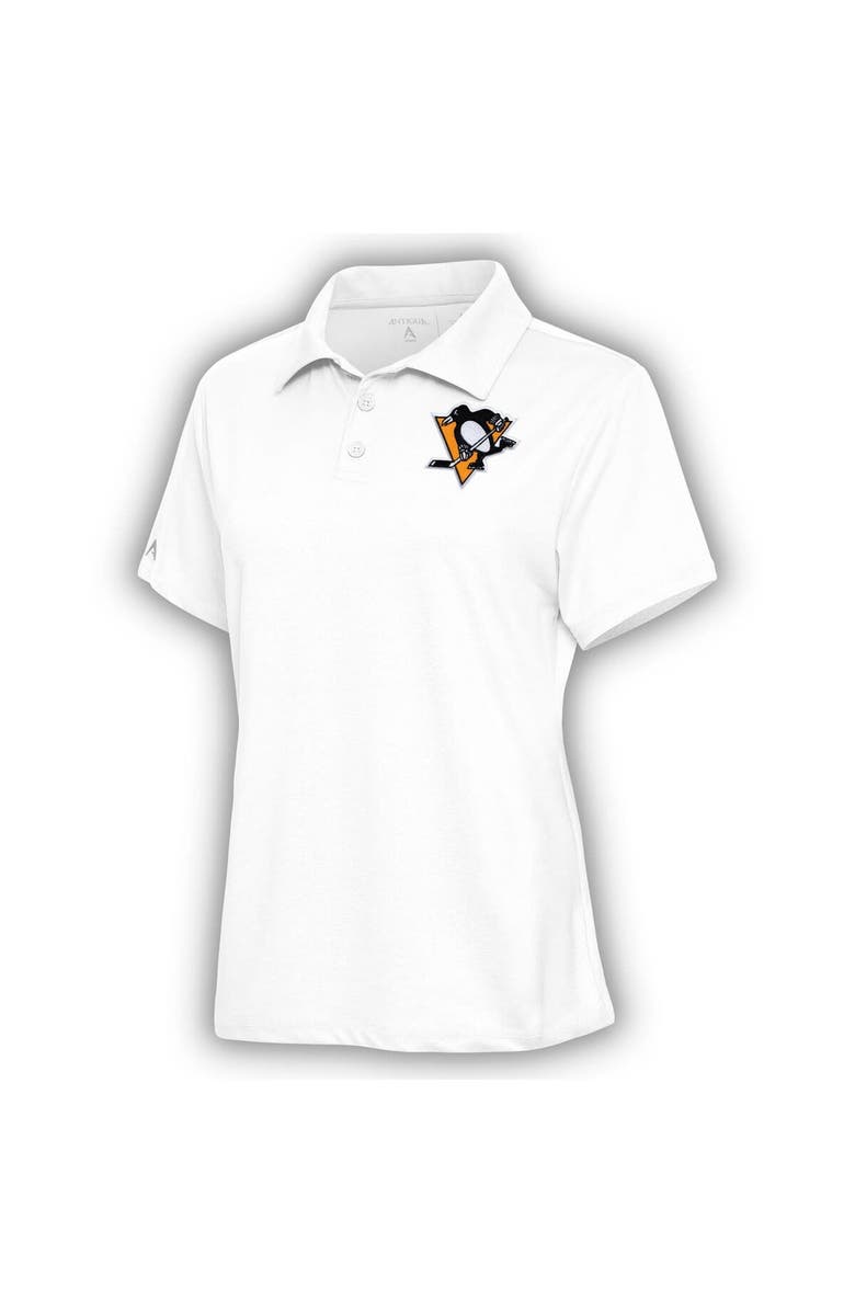 ANTIGUA Women's Antigua  White Pittsburgh Penguins Motivated Polo, Main, color, 