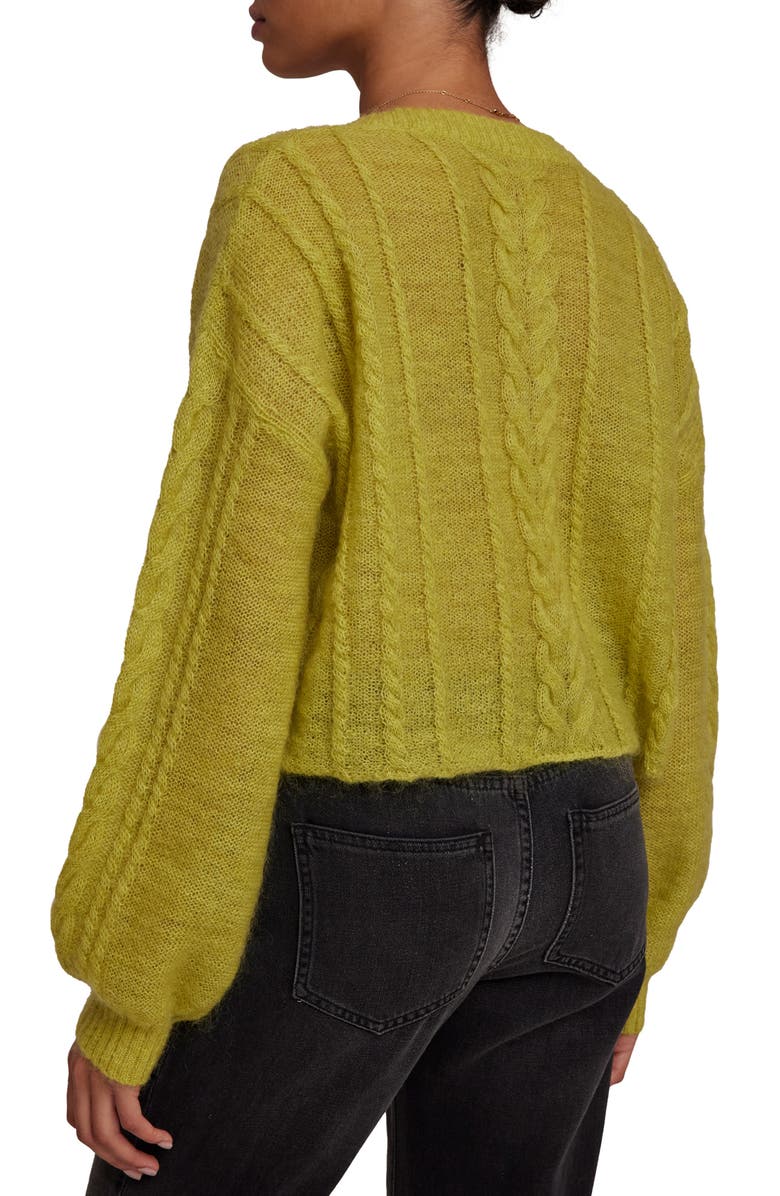 Bella Dahl Cable Stitch Crop Sweater, Alternate, color, 