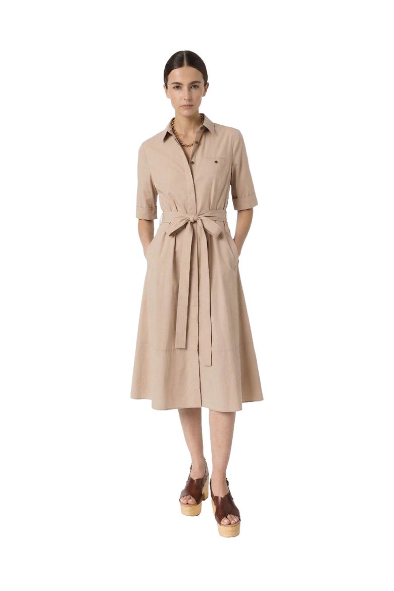Rana Midi Shirt Dress, Main, color, Beige