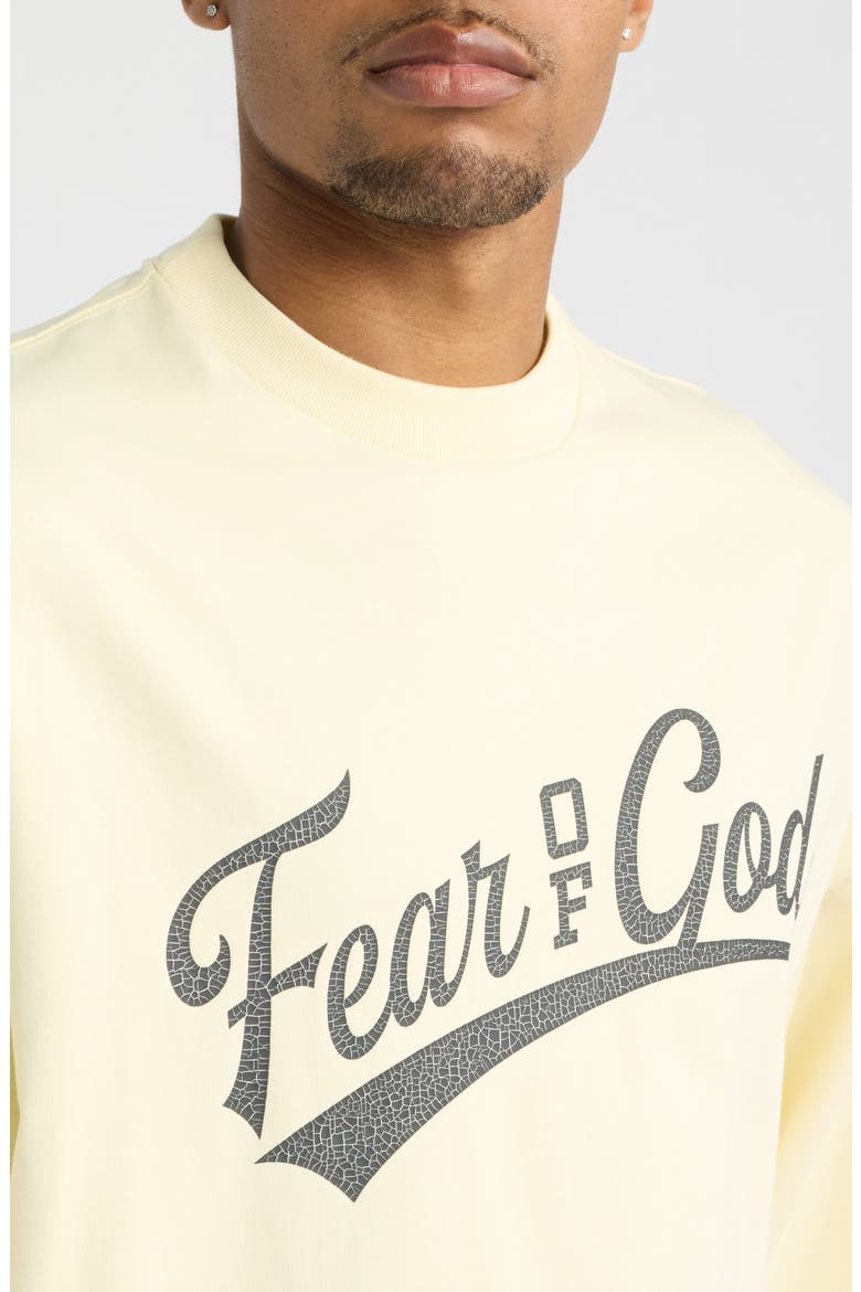 Merch Oversize Long Sleeve Cotton Graphic T-Shirt, Alternate, color, CHALK