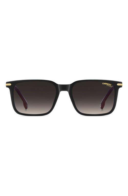 Carrera Eyewear Ca 391/s/us 53mm Rectangular Sunglasses In Black Red/dark Grey Sf