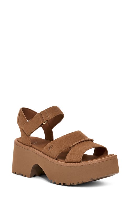 Ugg(r) New Heights Platform Sandal In Chestnut