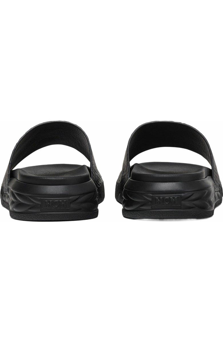 MCM Visetos Slide Sandals, Alternate, color, Black