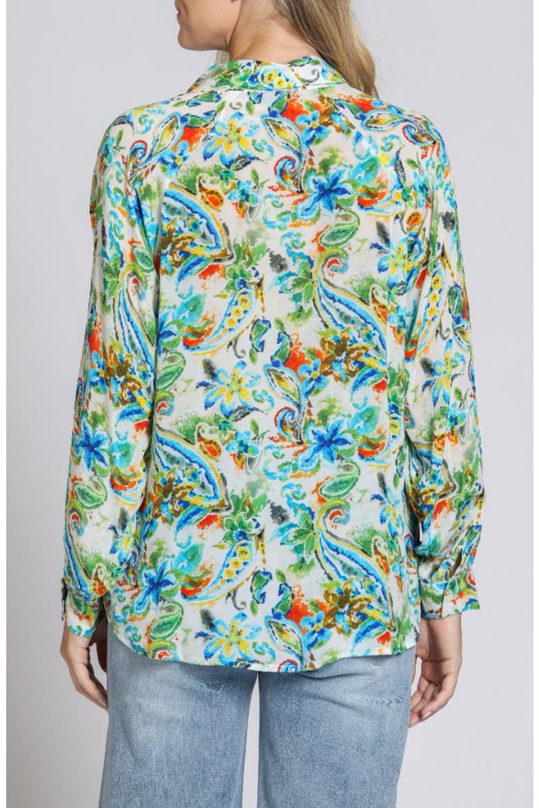 Print Popover Top, Alternate, color, GREEN/ BLUE MULTI