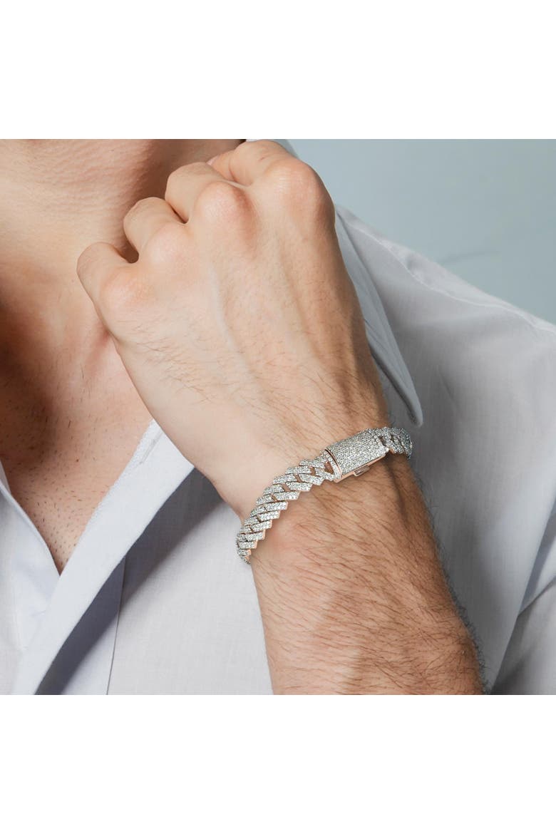 Diamond Link Cuban Bracelet in 10K Gold - 4.7 to 5.4ct., Alternate, color, 14K Rose Gold
