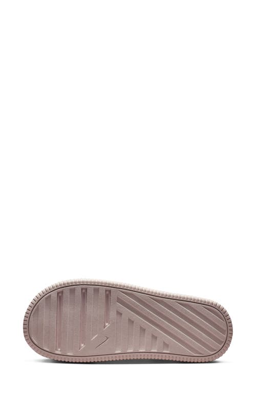 Nike Calm Elevation Faux Fur Lined Platform Slide In Pink