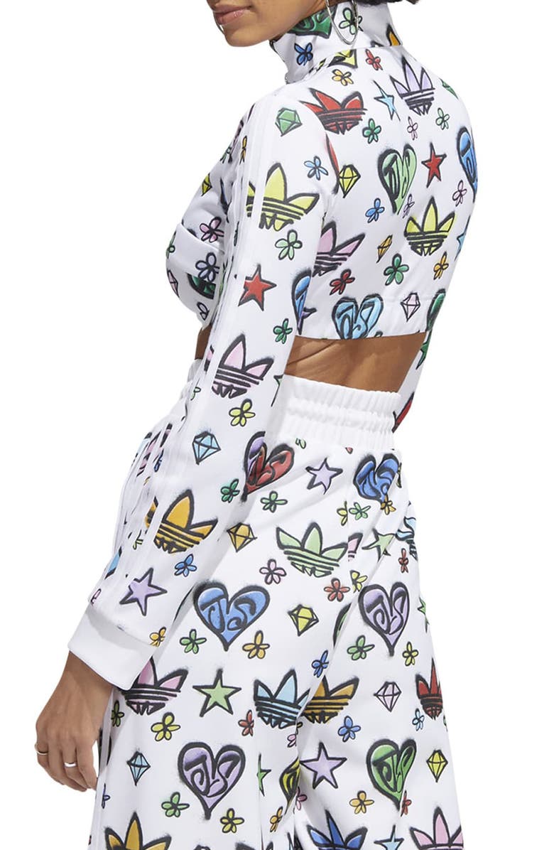 adidas x Jeremy Scott Monogram Crop Track Jacket, Alternate, color,
