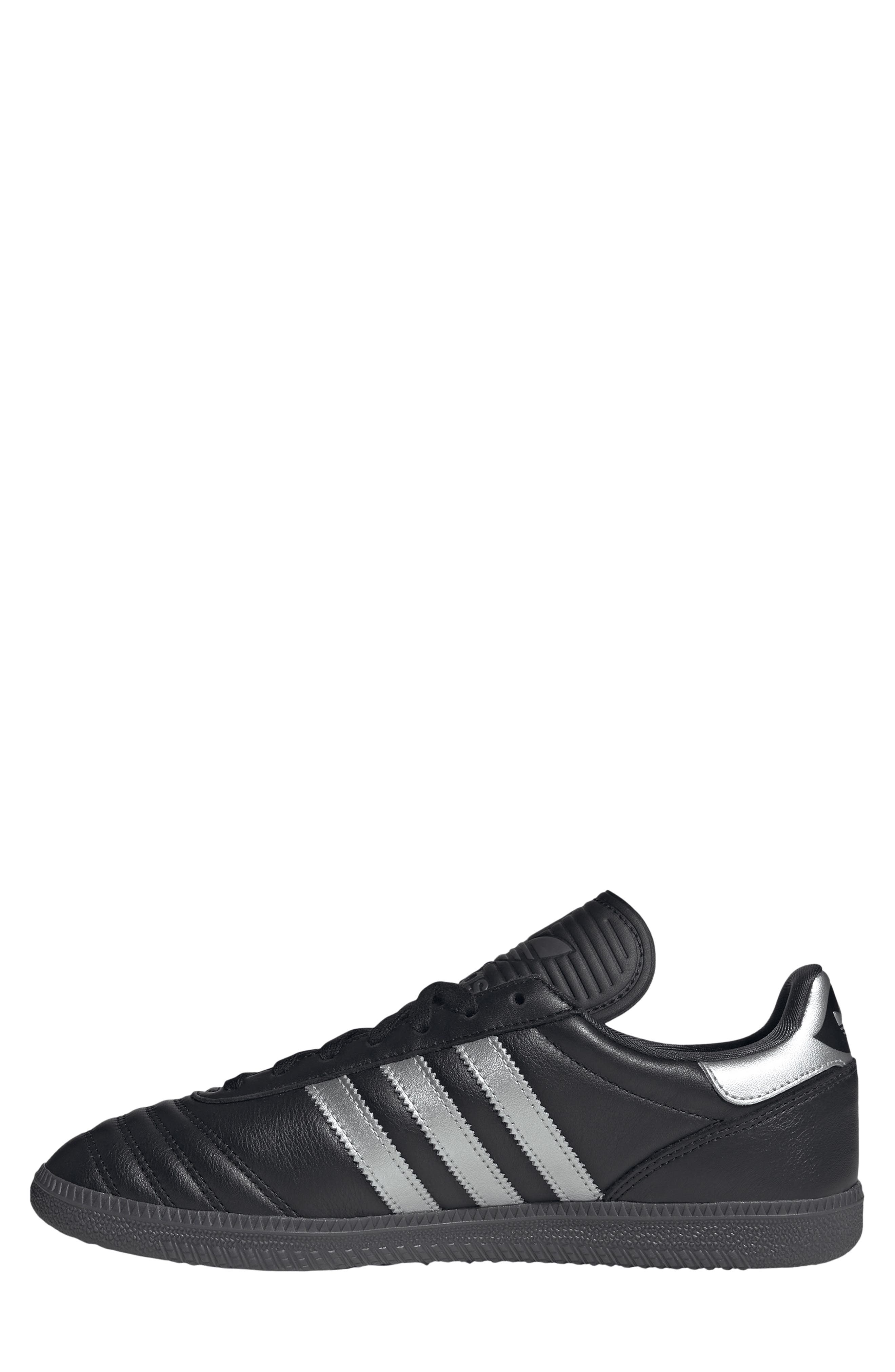 adidas Gender Inclusive Samba JP Sneaker, Alternate, color, Core Black/ Silver Met./ Black