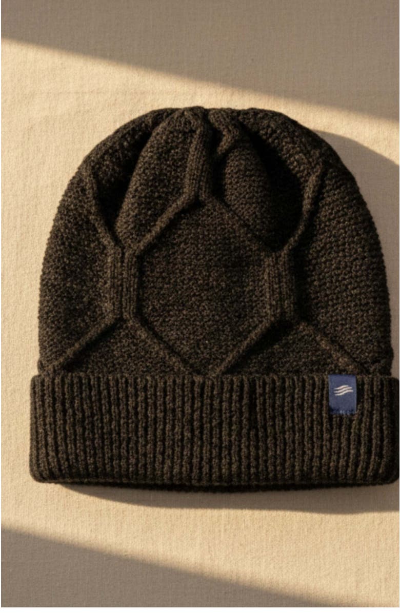 United By Blue The Softest Ultra cozy Yak Yarn with Diamond Cable Knit Beanie, Alternate, color, Light Heather Grey