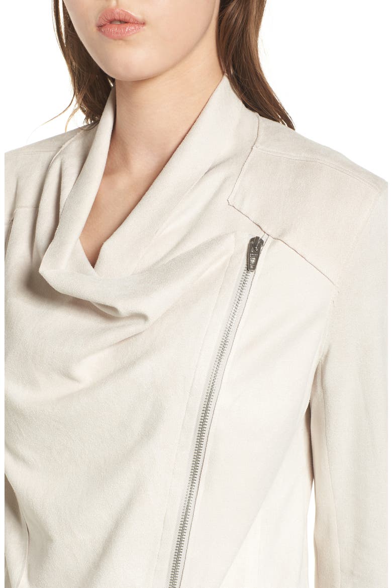 Drape Front Faux Suede Jacket, Alternate, color, INSTIGATOR