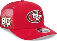 New Era Men's New Era Scarlet San Francisco 49ers 80th Anniversary Side Patch 9SEVENTY Trucker Adjustable Hat