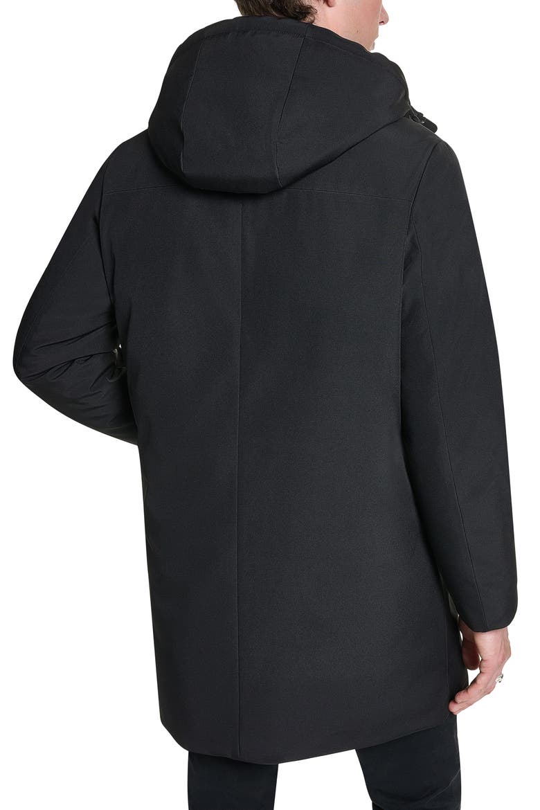 Faux Shearling Parka with Removable Bib, Alternate, color, BLACK