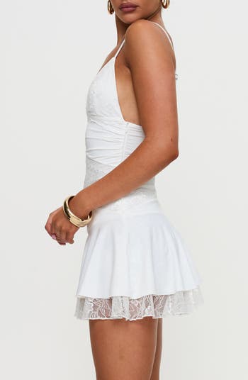 Love Is Alive Lace Trim Minidress