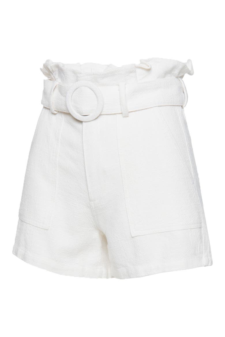 Paperbag Waist Shorts, Alternate, color, LITTLE WHITE LIES