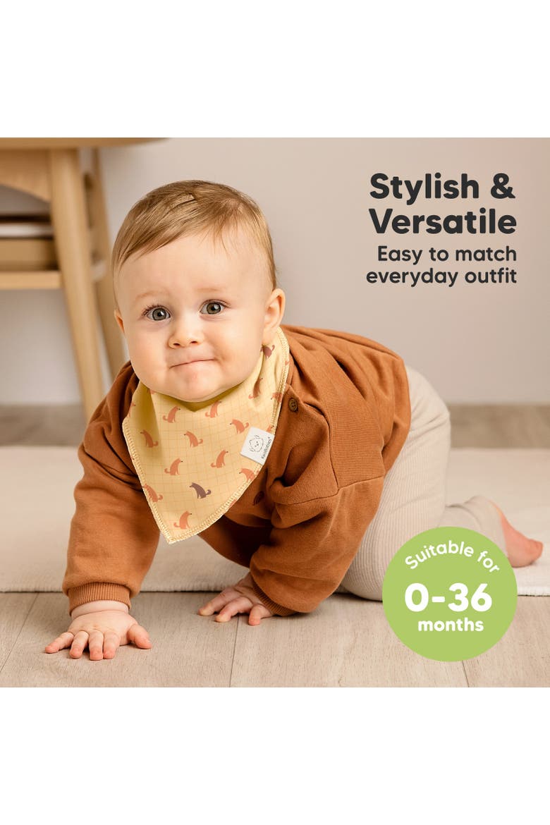 8-Pack Organic Bandana Bibs, Alternate, color, Pets & Paws