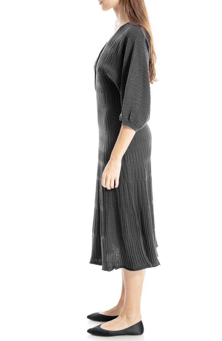 MAX STUDIO Balloon Sleeve Midi Sweater Dress, Alternate, color, Charcoal Grey