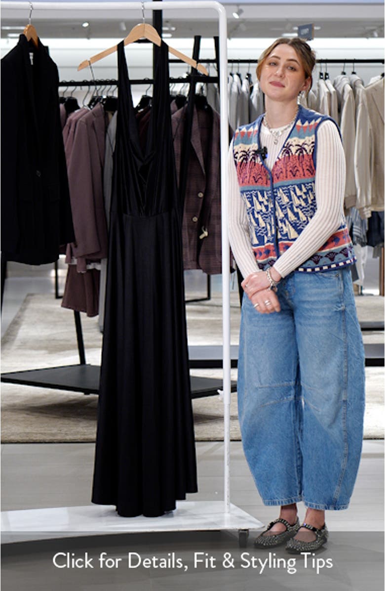 Adora Halter Satin Gown, sales video thumbnail