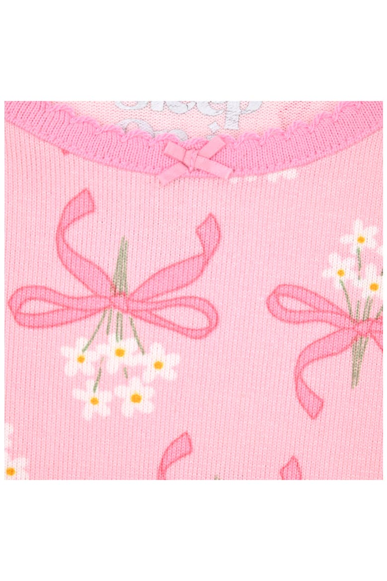 Kids' Bouquet Fitted Two-Piece Pajamas & Socks Set, Alternate, color, PINK