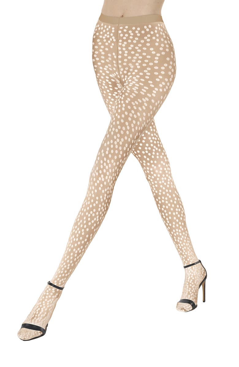 Wolford Sweet Dots Tights, Alternate, color, Fairly Light/ White