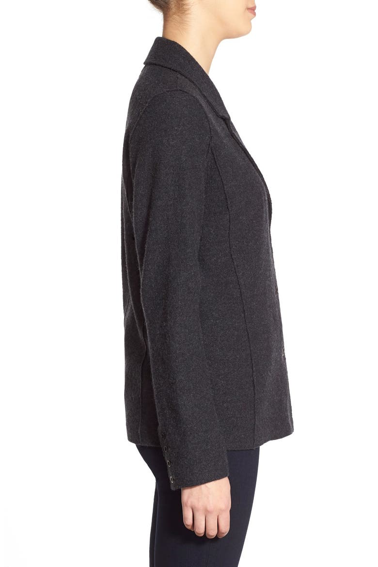 Notch Collar Merino Wool Jacket, Alternate, color, CHARCOAL