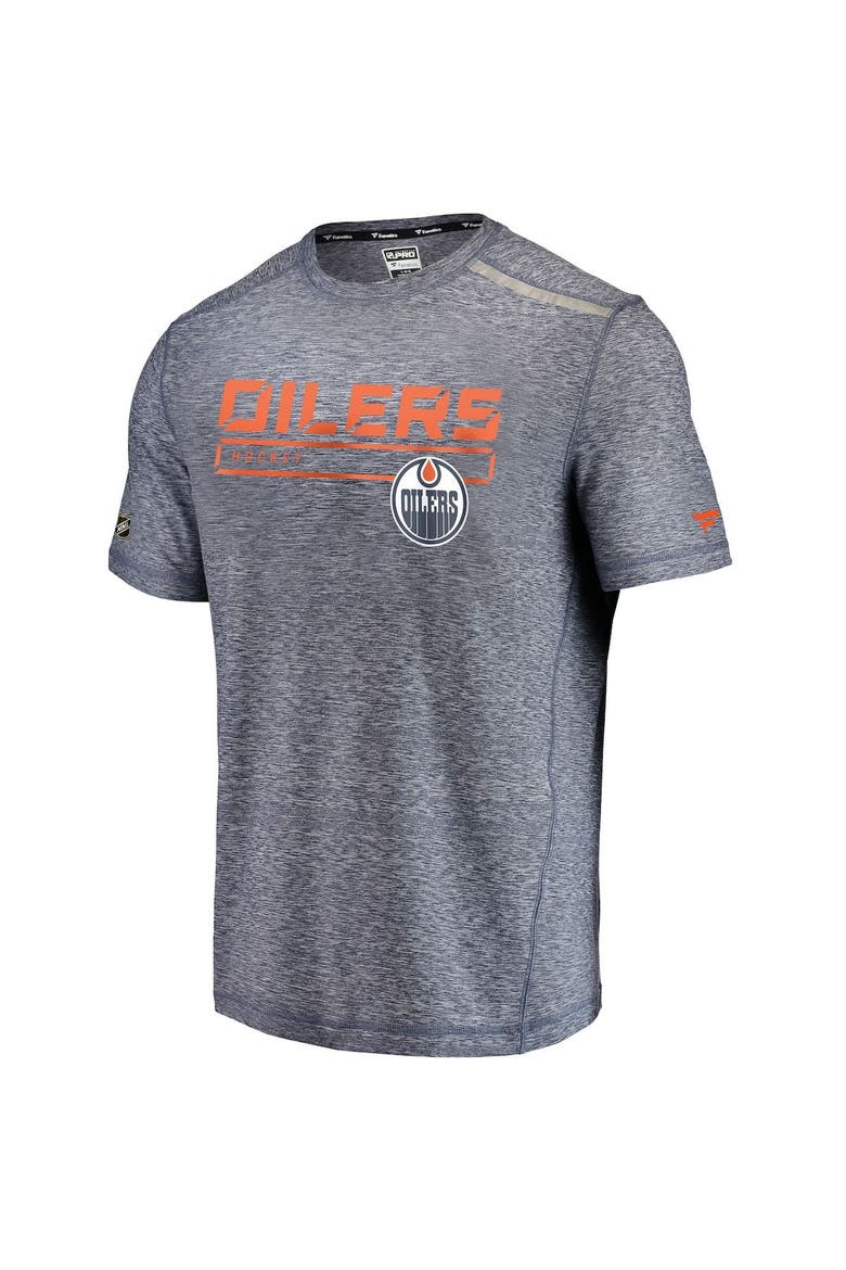 Men's Fanatics Branded Heathered Royal Edmonton Oilers Authentic Pro Clutch T-Shirt, Alternate, color, Heather Royal