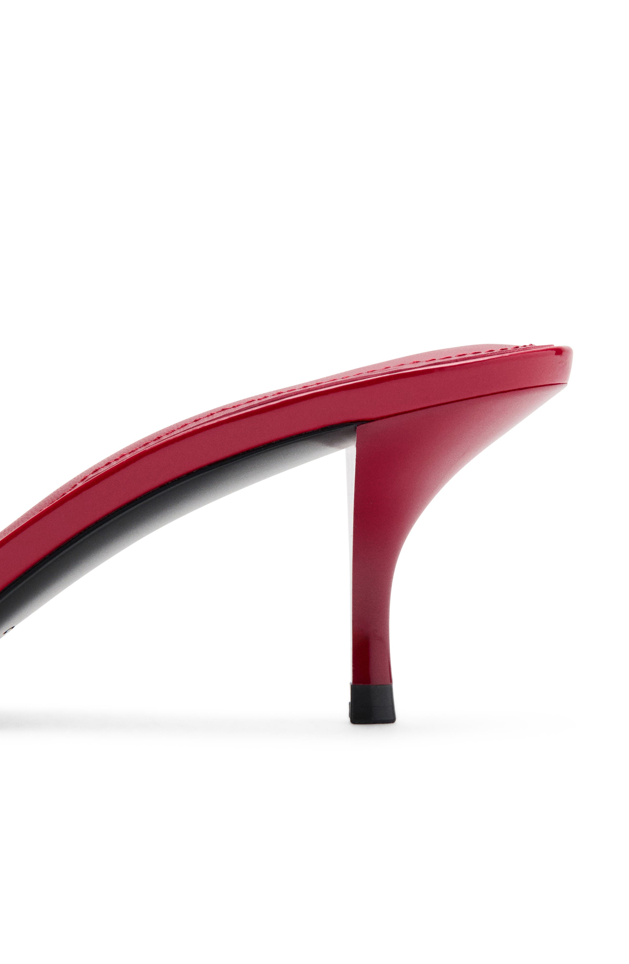 Faux Leather Kitten Heel Sandal, Alternate, color, RED