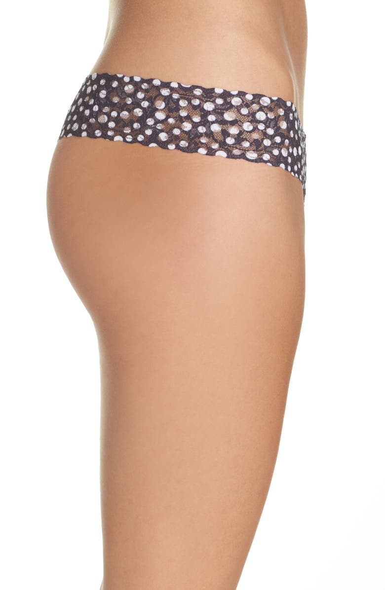 Hanky Panky Print Low Rise Thong, Alternate, color, 