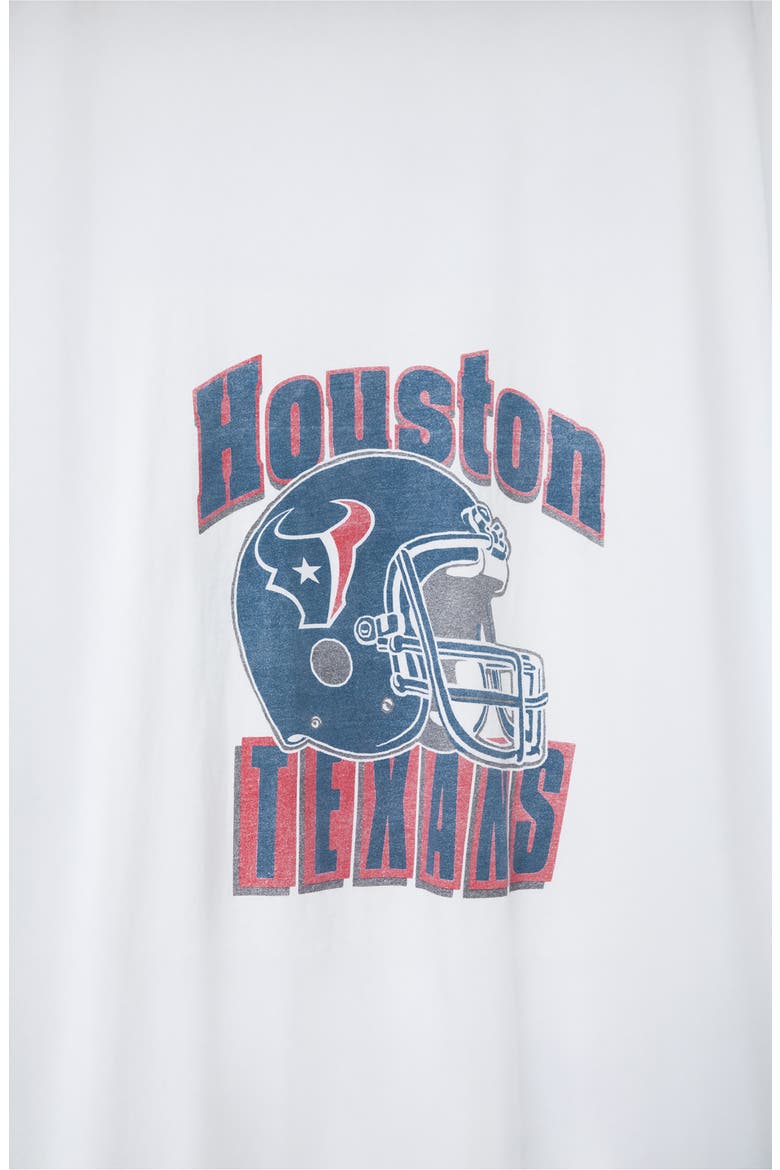 Houston Texans Throwback Helmet Cotton Graphic T-Shirt, Alternate, color, WHITE