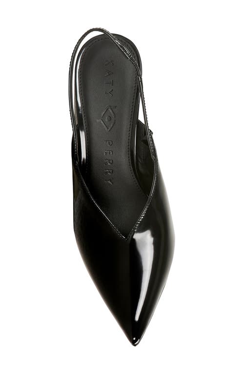 Katy Perry The Trendygurl Slingback Pointed Toe Wedge Sandal In Black