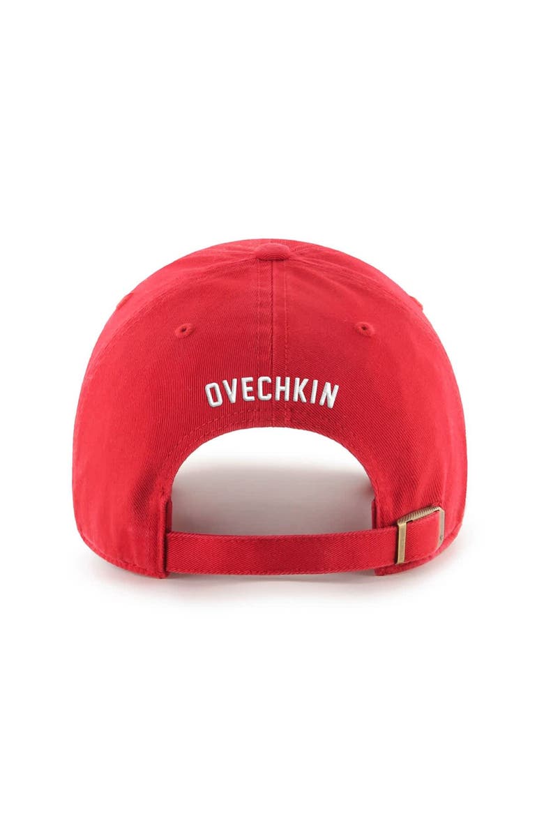 Men's '47 Alexander Ovechkin Red Washington Capitals 895 Most Goals of All Time Clean Up Adjustable Hat, Alternate, color, Red
