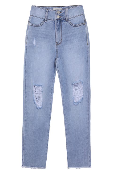 Kid's Ripped Nonstretch Denim Jeans (Big Girl)