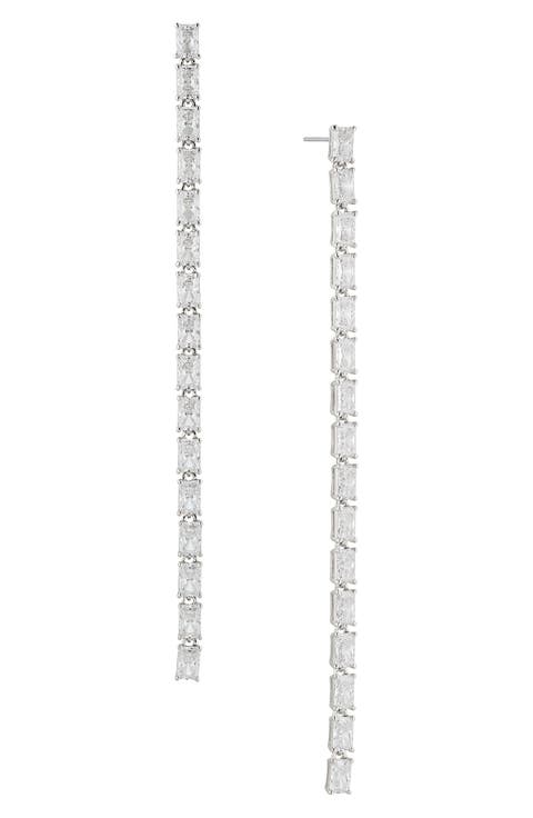 A la Carte Cubic Zirconia Linear Drop Earrings