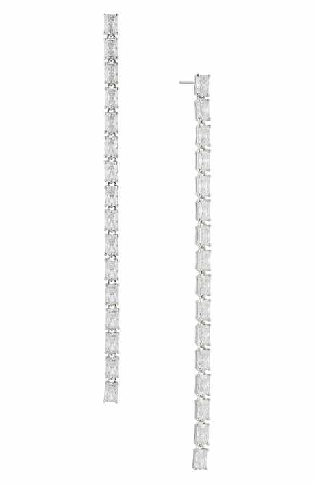 Nadri A la Carte Cubic Zirconia Linear Drop Earrings