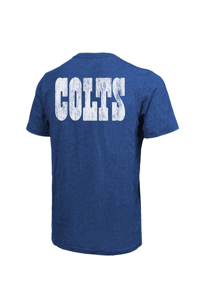 Indianapolis Colts Majestic Threads Tri-Blend Pocket T-Shirt - Heathered Royal, Alternate, color, Royal