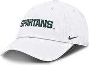 Nike Men's Nike White Michigan State Spartans Core Club Mascot Wordmark Adjustable Hat