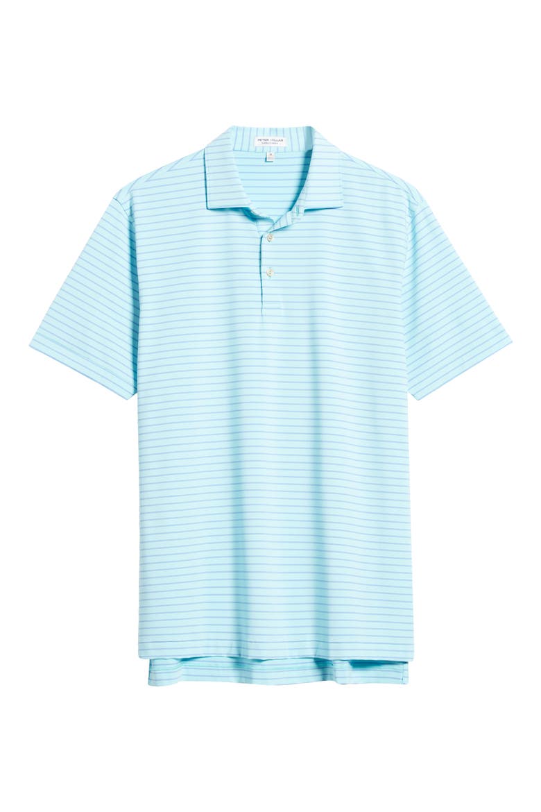 Drum Stripe Performance Jersey Polo, Alternate, color, CABANA BLUE