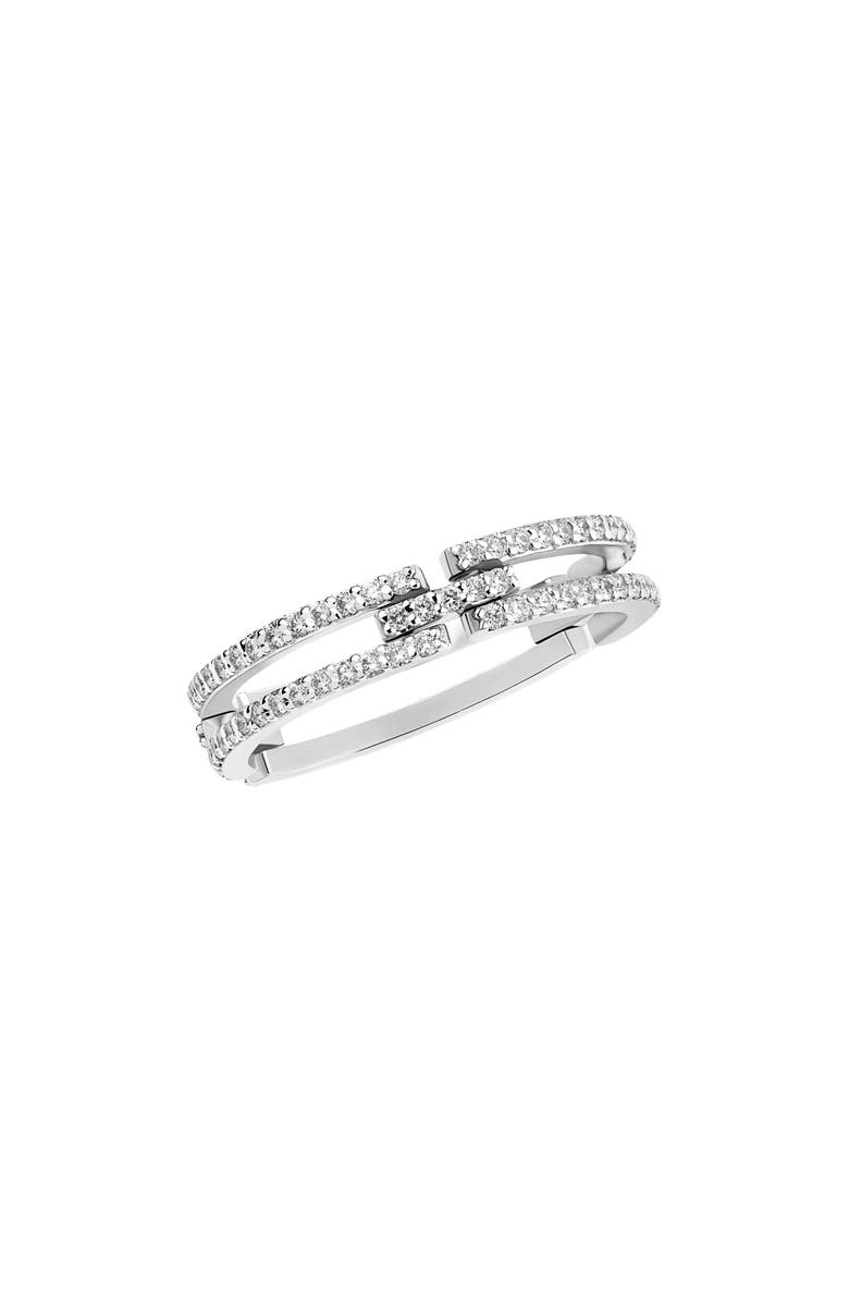 LANA Tag Link Moveable Diamond Ring, Main, color, White