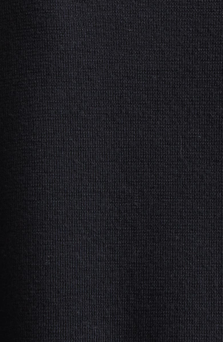 Moncler Wool Knit & Quilted Down Cardigan, Alternate, color, Black