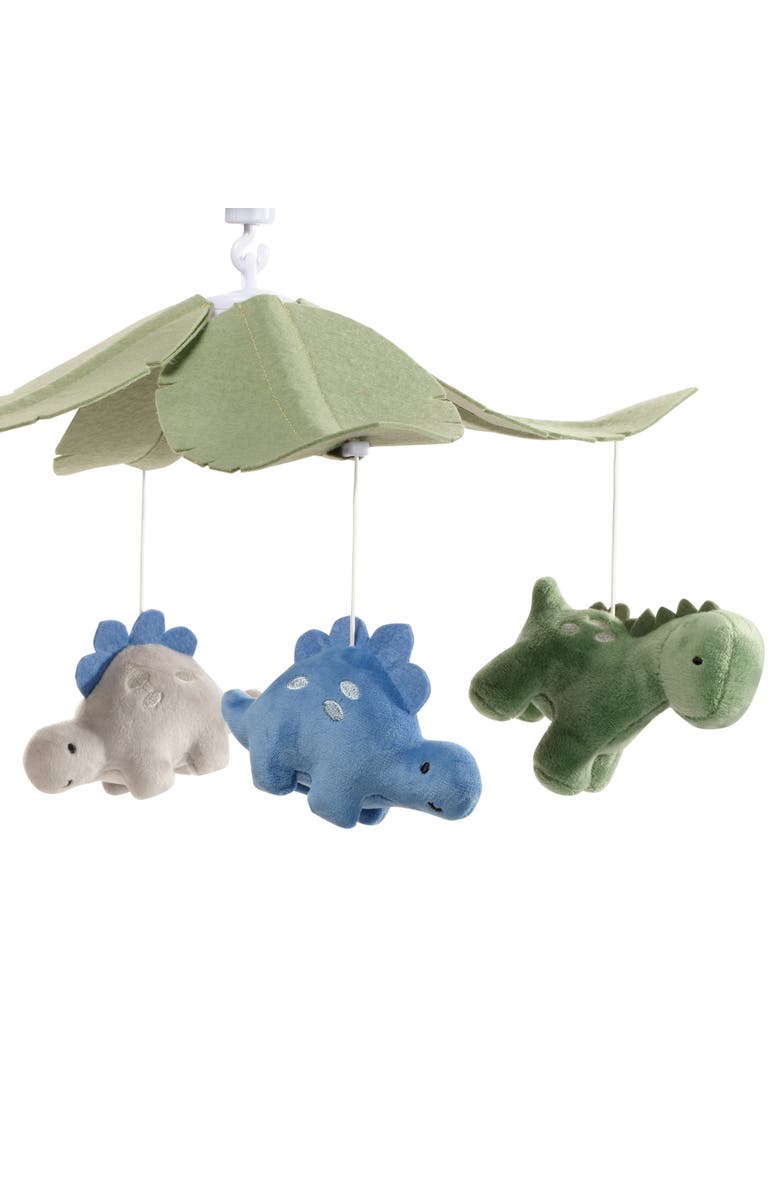 Lambs & Ivy Dino-Might Multicolor Dinosaur Musical Baby Crib Mobile Soother Toy, Alternate, color, Multicolor