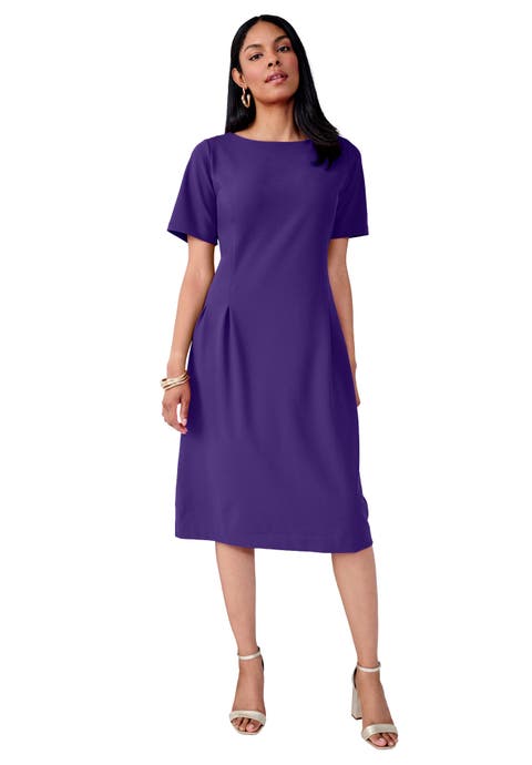 Crepe Fit and Flare Dress