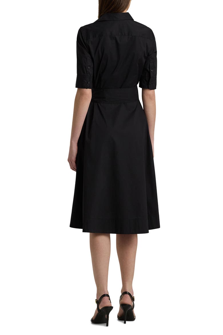 lauren ralph lauren cotton blend shirt dress Ralph Lauren Belted Cotton-Blend Shirtdress